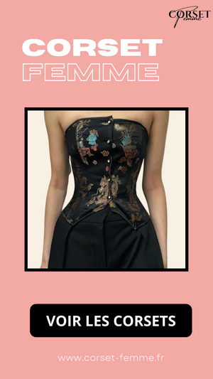 CORSET POUR FEMME VICTORIEN IMPRIMÉ ANCIEN