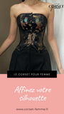 CORSET POUR FEMME VICTORIEN IMPRIMÉ ANCIEN