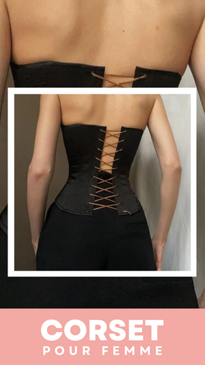 CORSET POUR FEMME VICTORIEN IMPRIMÉ ANCIEN