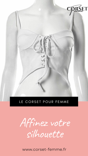CORSET CROP TOP À BRETELLES BLANC DOROTHY