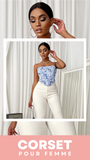 TOP CORSET BLEU VINTAGE ELLIS