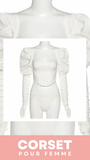 TOP CORSET MANCHE LONGUE BOUFFANTE ANGELA